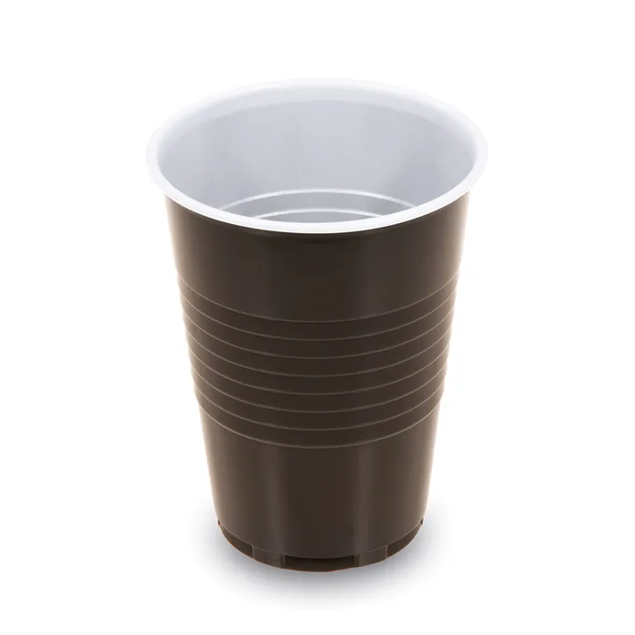 Hlavný obrázok produktu Automatový kelímek hnědo-bílý 0,18 l -PS- (průměr 70mm)[100 ks]