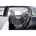 Autopoťah nylon/flís, čierny s béžovými packami 1,40 x 1,45 m
