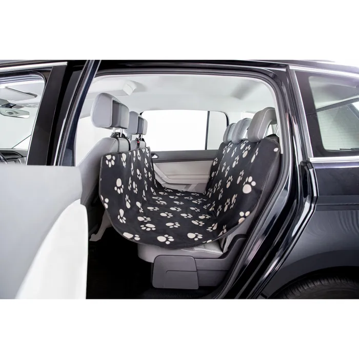 Hlavný obrázok produktu Autopotah nylon/flís, černý s béžovými packami 1,40 x 1,45 m