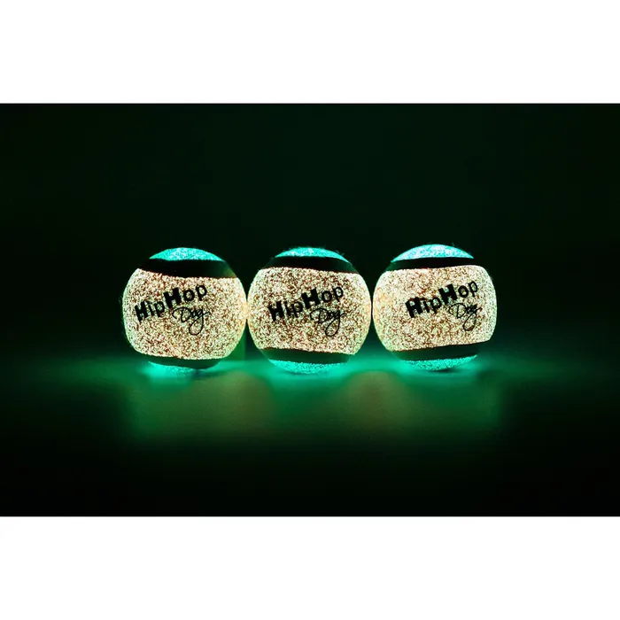 Hlavný obrázok produktu Balení-neonový ve tmě svítící tenis. míč pískací 5 cm (3 ks/bal) HIPHOP DOG