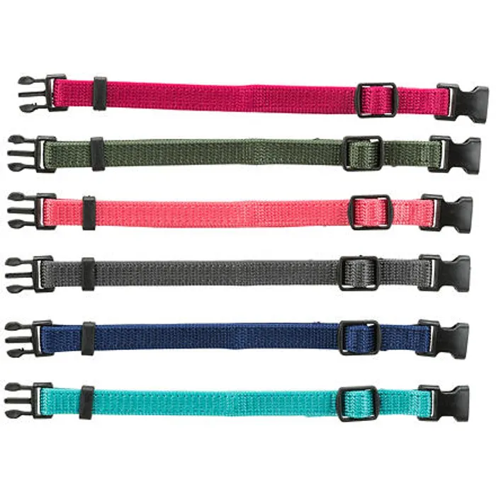 Hlavný obrázok produktu Balení nylon.rozeznávacích obojků pro štěňata M-L 22-35cm/10mm,fuchs,šedá,mod,khaki,korál,