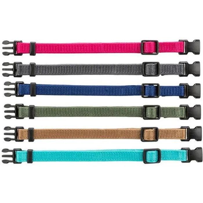Hlavný obrázok produktu Balení nylon.rozeznávacích obojků pro štěňata S-M 17-25cm/10mm,malin,šedá,mod,khaki,růž,ty