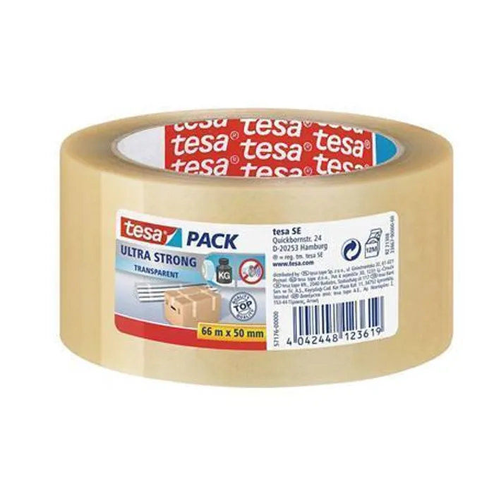 Hlavný obrázok produktu Balicí páska "Ultra Strong 57176", průhledná, 50 mm x 66 m, TESA [6 ks]