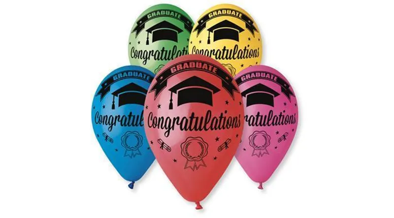 Hlavný obrázok produktu Balónek "Congratulations Graduate", 30 cm, mix barev