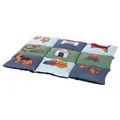 Ďalší obrázok produktu Farebná mäkká podložka PATCHWORK 80 x 55 cm, protišmyková, - modro/zelená