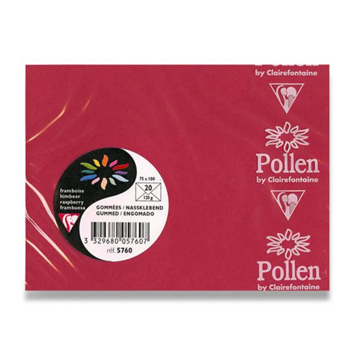 Hlavný obrázok produktu Barevná obálka Clairefontaine červená, 75 x 100 mm [20 ks]