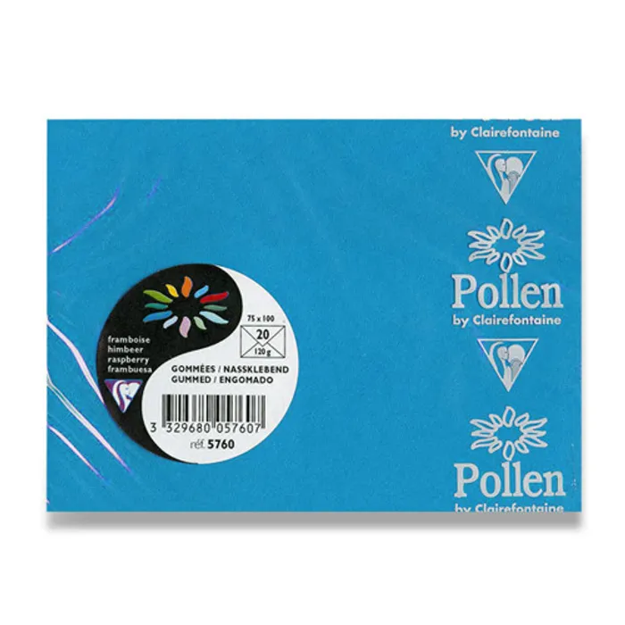 Hlavný obrázok produktu Barevná obálka Clairefontaine modrá, 75 x 100 mm [20 ks]