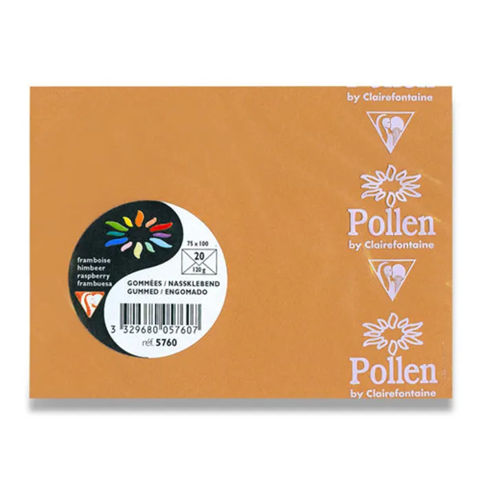 Hlavný obrázok produktu Barevná obálka Clairefontaine oranžová, 75 x 100 mm [20 ks]