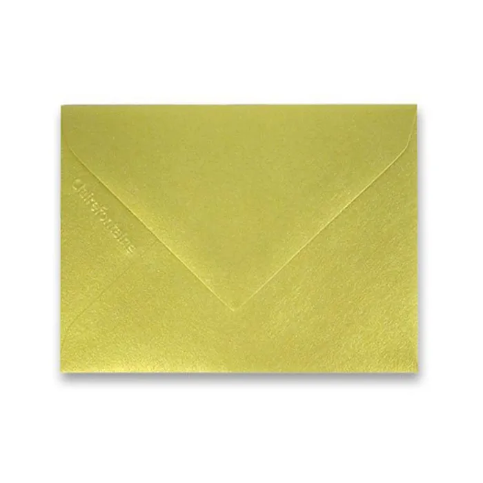 Hlavný obrázok produktu Barevná obálka Clairefontaine zlatá, 75 x 100 mm [20 ks]