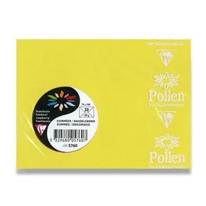 Farebná obálka Clairefontaine žltá, 75 x 100 mm [20 ks]