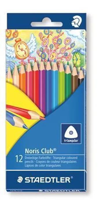 Hlavný obrázok produktu Barevné pastelky "Noris Club", 12 barev, trojhranná, STAEDTLER