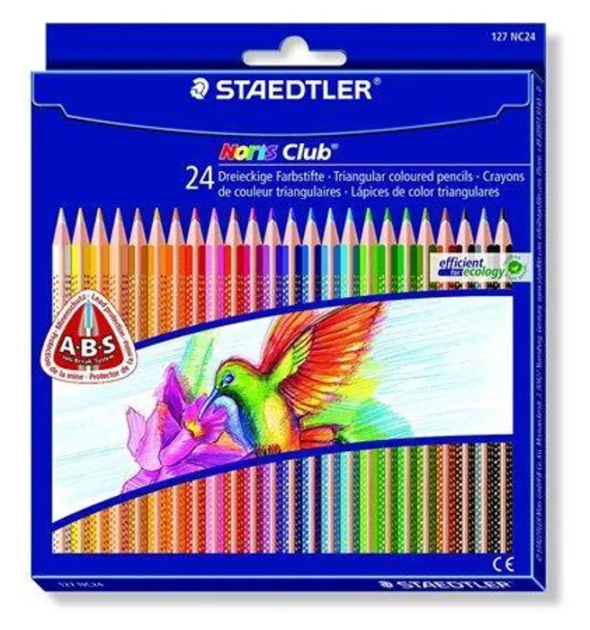 Hlavný obrázok produktu Barevné pastelky "Noris Club", sada, 24 barev, trojhranná, STAEDTLER