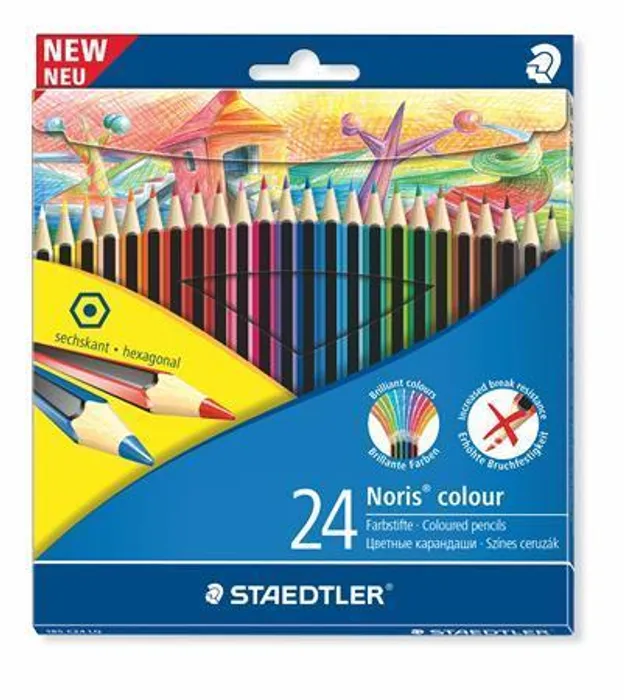Hlavný obrázok produktu Barevné pastelky "Noris Colour", 24 barev, šestihranné, STAEDTLER