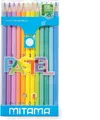 Farbičky PASTEL, 12 farieb, guľaté, MITAMA 62827