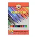 Farebné pastelky "Progresso 8756/12", 12ks, bez dreva, KOH-I-NOOR
