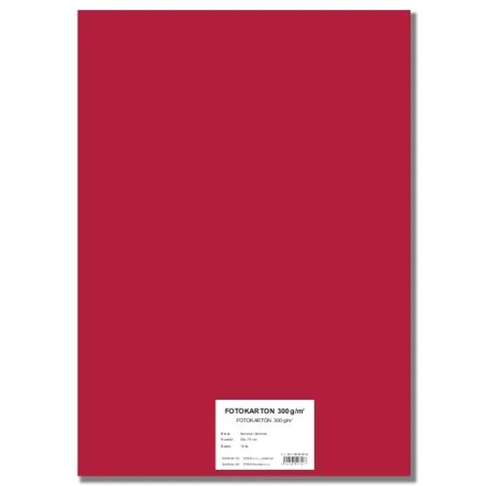 Hlavný obrázok produktu Barevný karton EXTRA 300g 50x70cm červený [10 listů]