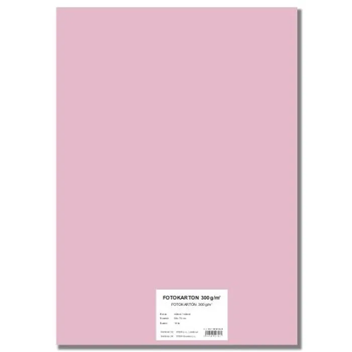 Hlavný obrázok produktu Barevný karton EXTRA 300g 50x70cm růžový [10 listů]