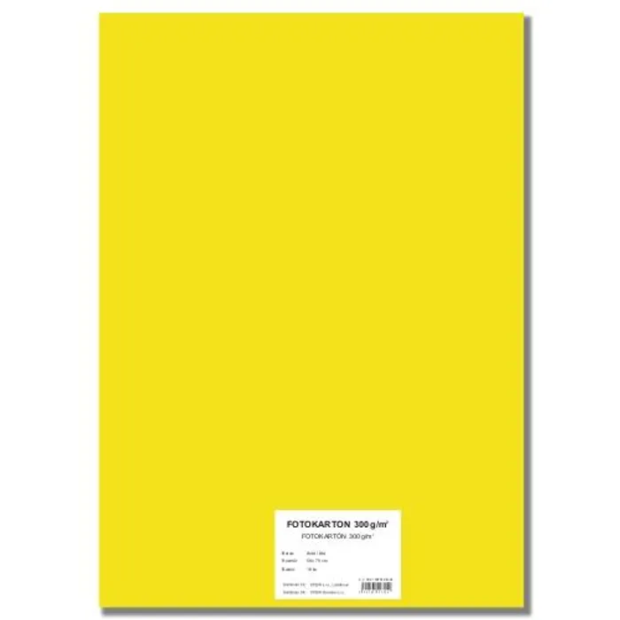 Hlavný obrázok produktu Barevný karton EXTRA 300g 50x70cm žlutý [10 listů]