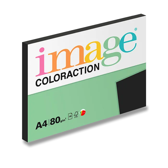 Hlavný obrázok produktu Barevný papír Image Coloraction 80 g, 100 listů, černý