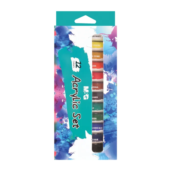 Hlavný obrázok produktu Barvy akrylové M&G 12 ml - sada 12 ks