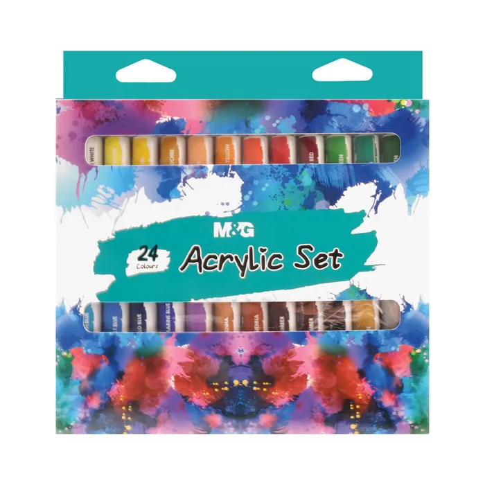 Hlavný obrázok produktu Barvy akrylové M&G 12 ml - sada 24 ks