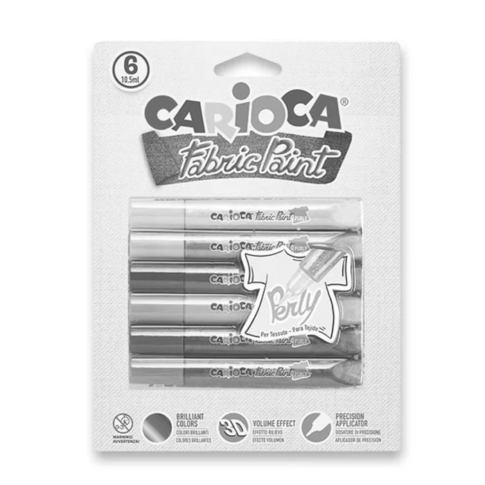Hlavný obrázok produktu Barvy na textil Carioca Pop Fabric Paint Perly 6 barev, Perly