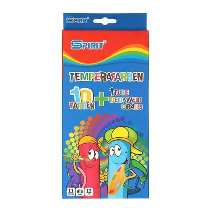 Hlavný obrázok produktu Barvy temperové Spirit 12 ml - sada 11 ks