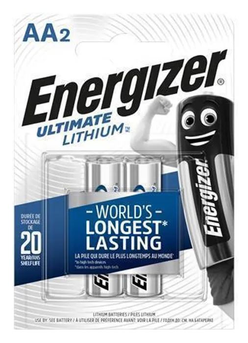 Hlavný obrázok produktu Baterie, AA (tužková), 2 ks, lithiová, ENERGIZER "Ultimate Lithium"