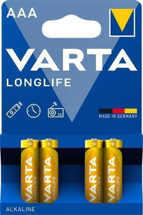 Hlavný obrázok produktu Baterie, AAA (mikrotužková), 4 ks v balení, VARTA "Longlife Extra"