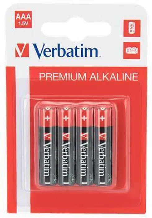 Hlavný obrázok produktu Baterie, AAA (mikrotužková), 4 ks v balení, VERBATIM