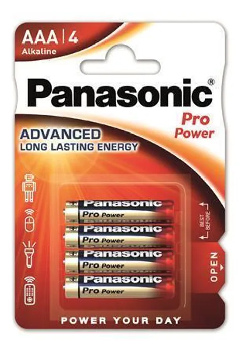 Hlavný obrázok produktu Baterie "Pro power", AAA 4 ks, PANASONIC