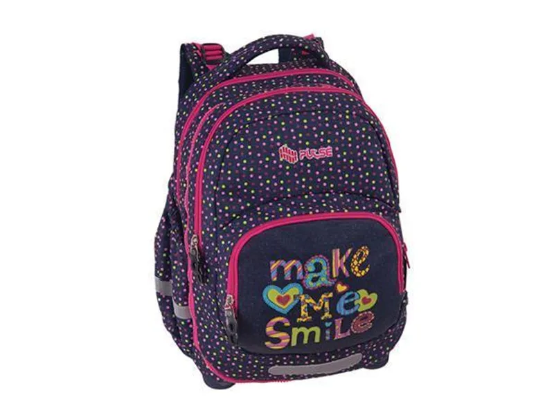 Hlavný obrázok produktu Batoh "2 in 1 Kids Smile", růžovo-vínová, anatomický, 2v1, PULSE