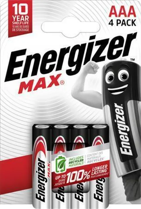Hlavný obrázok produktu Batterie, AA (tužková), 4 ks, ENERGIZER "Max"