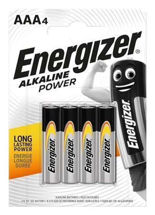 Hlavný obrázok produktu Batterie, AAA (mikrotužková), 4 ks, ENERGIZER "Alkaline Power"