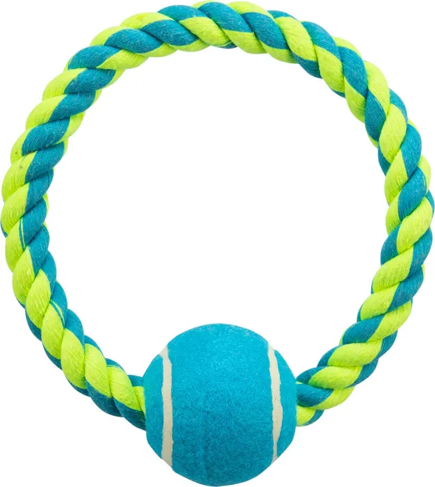 Hlavný obrázok produktu Bavlněný kruh s tenisovým míčem 6 cm / 18 cm - TRIXIE