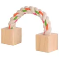 Ďalší obrázok produktu Bavlnený most s drevenými kockami pre hlodavce 20 cm