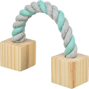 Bavlnený most s drevenými kockami pre hlodavce 20 cm