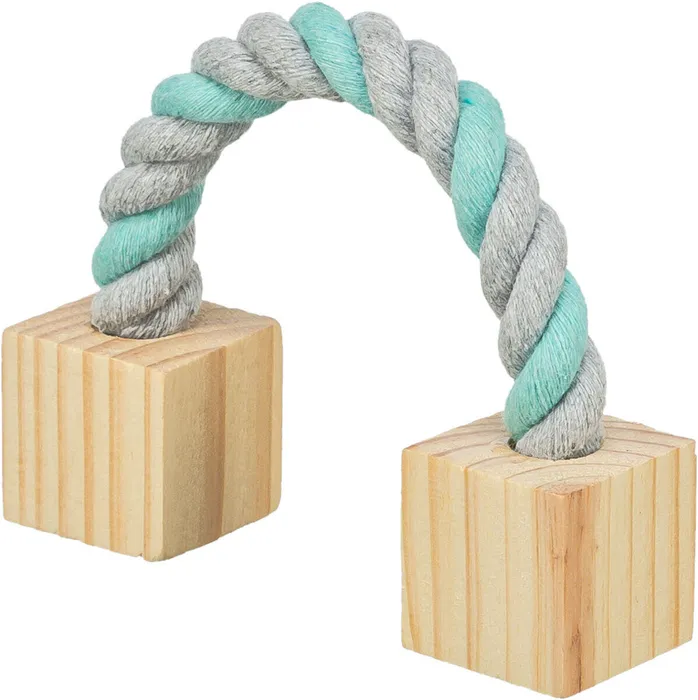 Hlavný obrázok produktu Bavlněný most s dřevěnými kostkami pro hlodavce 20 cm