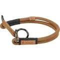 Ďalší obrázok produktu BE NORDIC okrúhly polosťahovací kožený obojok, hnedá S-M: 40 cm / Ř 8 mm