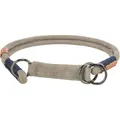 Ďalší obrázok produktu BE NORDIC okrúhly polosťahovací kožený obojok, šedá XS-S: 30 cm/ 5 mm