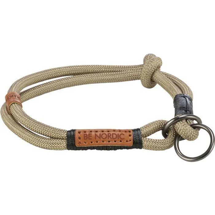 Hlavný obrázok produktu BE NORDIC polostahovací obojek, písková/černá M: 45 cm/ o 8 mm