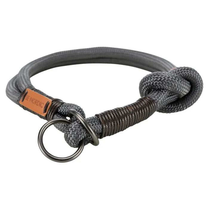 Hlavný obrázok produktu BE NORDIC polostahovací obojek, tmavošedá/hnědá L-XL: 55cm/13mm