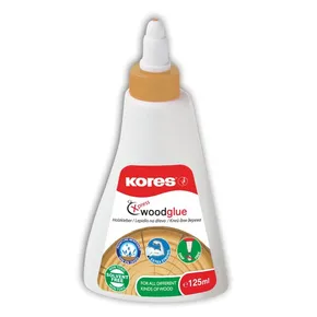 Biele lepidlo na drevo Kores Wood Glue 125 ml, rýchle uzatvorenie