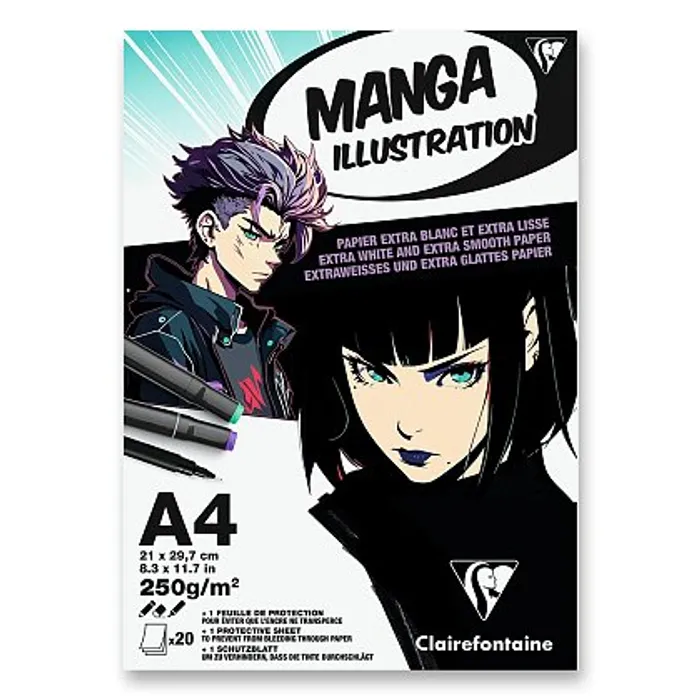 Hlavný obrázok produktu Blok Clairefontaine Manga Illustration A4