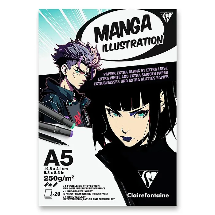Hlavný obrázok produktu Blok Clairefontaine Manga Illustration A5