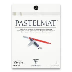 Blok Clairefontaine Pastelmat White No.3 18 x 24 cm, 12 listů, 360 g