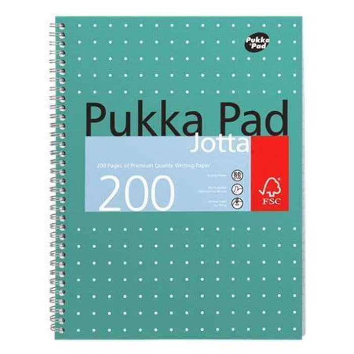 Hlavný obrázok produktu Blok "Metallic Jotta", A4+, čtverečkovaný, 100 listů, spirálová vazba, PUKKA PAD