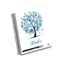 Písací blok "Tempo Seasons", motív ročných období, linkovaný, drôtená krúžková väzba, A6