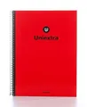 Písací blok "UniExtra", červený, linkovaný, drátěná kroužková väzba, A4, 100 listov, UNIP