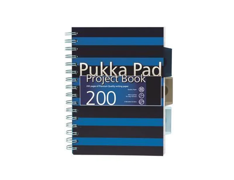 Hlavný obrázok produktu Blok s rozdělovači "Navy project book", A5, modrá, linkovaný, 100 listů, spirálová vazba,